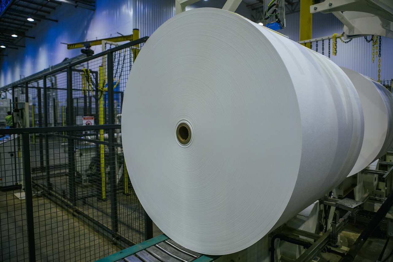 Bobina de papel Tissue.